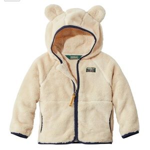 Infant L.L.Bean Hi-Pile Fleece Jacket - Size: 6-12 months Color: Cream
